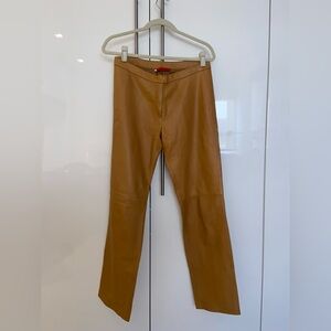 Stylish Tan Leather Pants